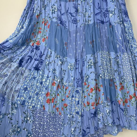 Cute Options Boho Patchwork Maxi Skirt Rayon, One Size (Approx. L/XL) - Picture 7 of 12